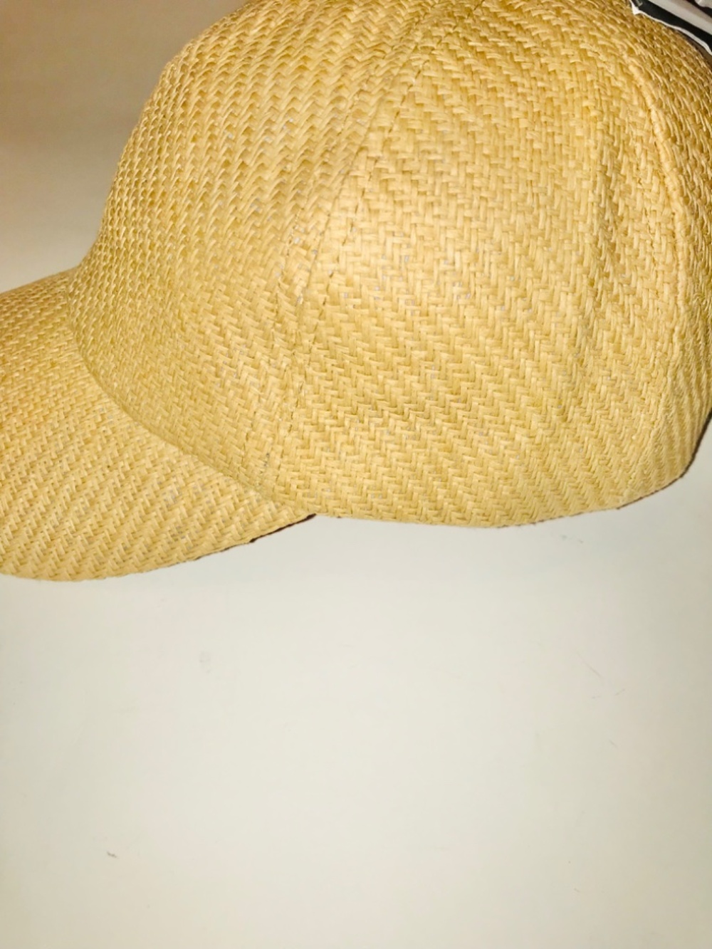 NWT Illuma Khaki Tan Paper Straw Baseball Cap Hat Summer Beach Boho Quiet Luxury - Picture 6 of 12